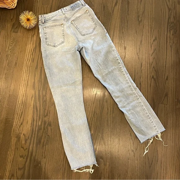 Abercrombie & Fitch 90s Slim Straight Ultra High Rise Curve Love 28/6XL Raw Hem - Picture 9 of 11